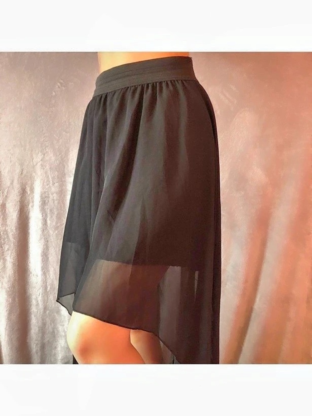 Black High-Low Skirt